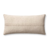 Chris Loves Julia x Loloi Harvey Ivory 12'' x 27'' Cover w/Down Pillow