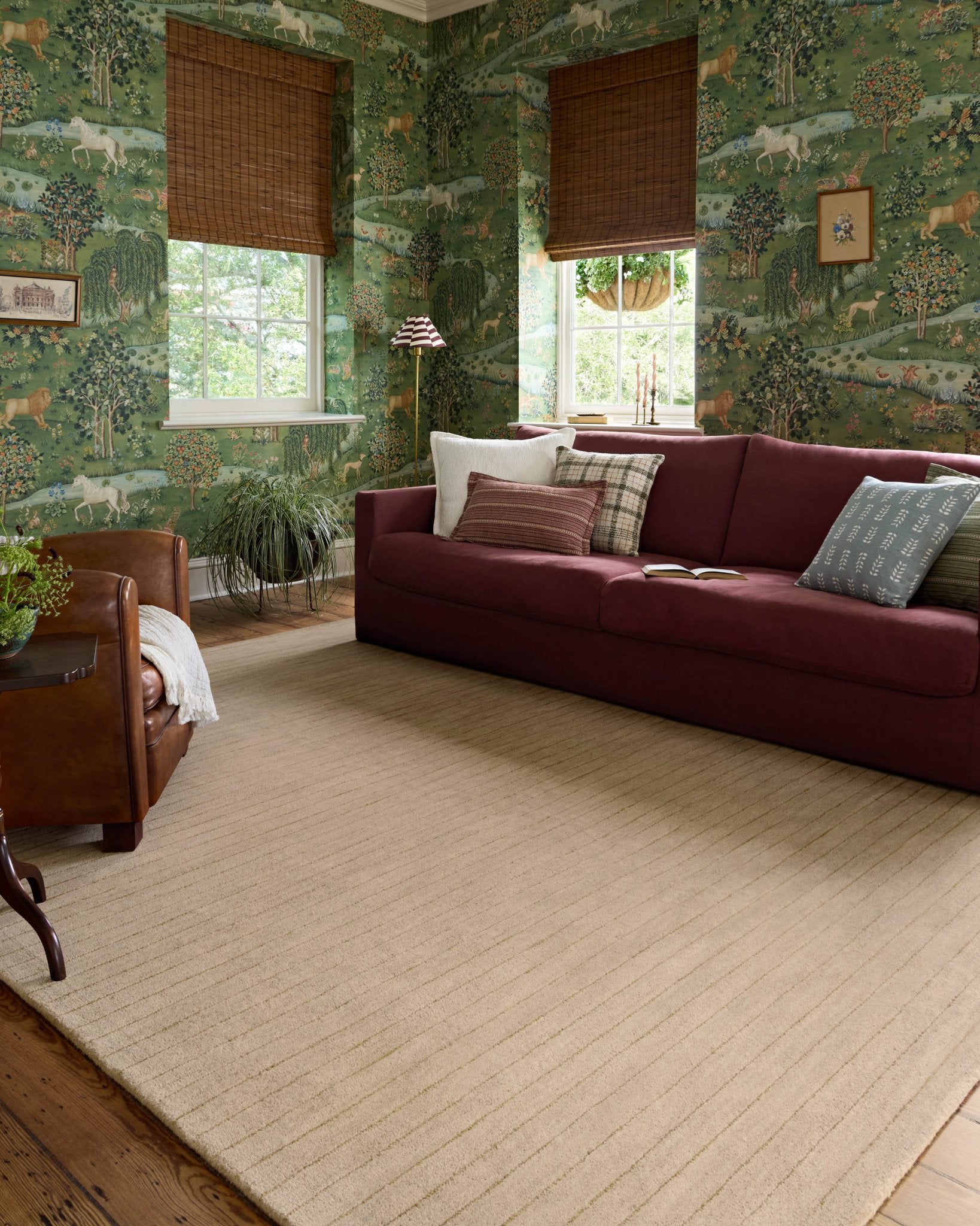 Chris Loves Julia x Loloi Henry Beige / Wheat 18" x 18" Sample Rug White Cliff Studio Area Rugs