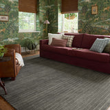 Chris Loves Julia x Loloi Henry Charcoal / Ivory 18" x 18" Sample Rug White Cliff Studio Area Rugs