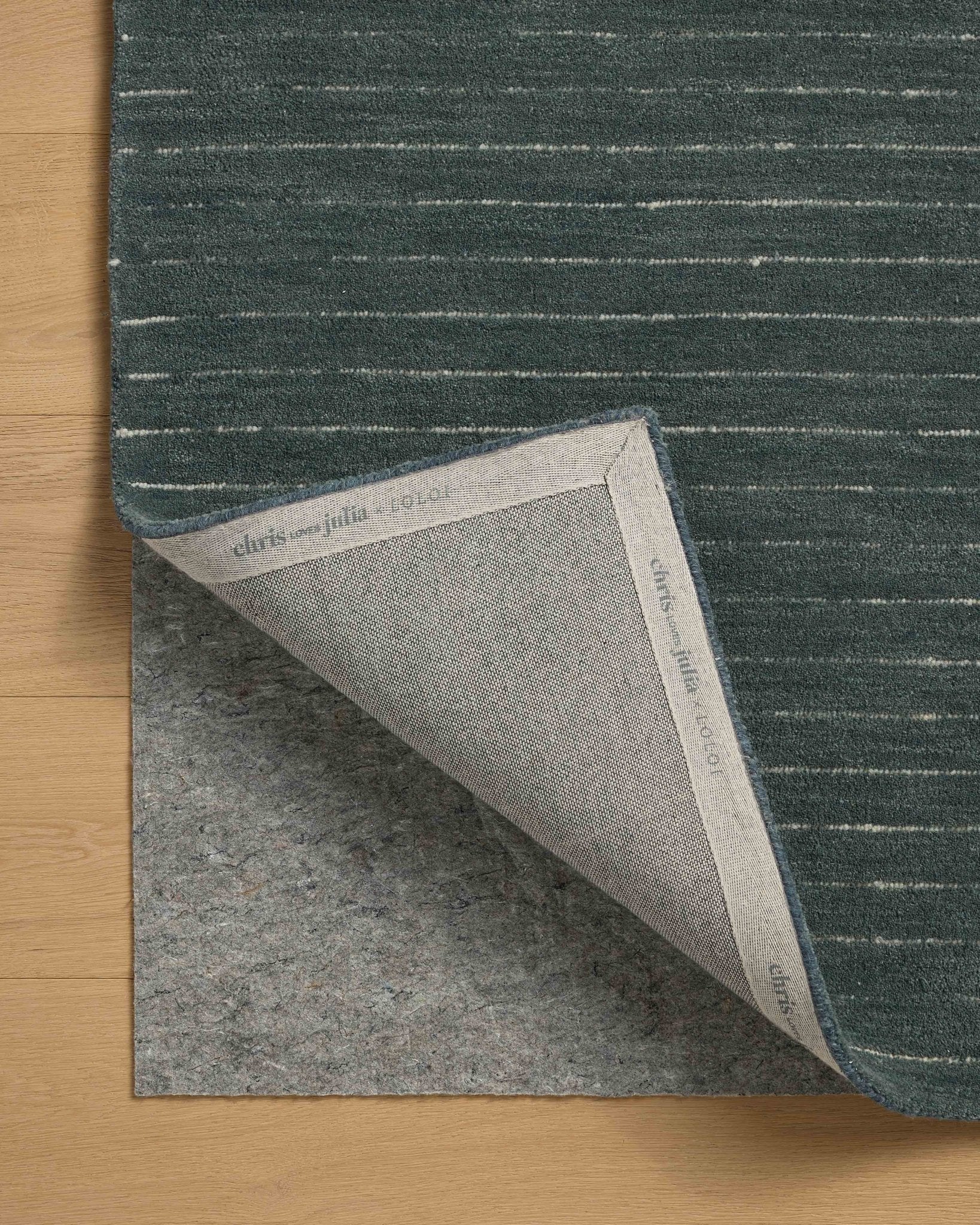 Chris Loves Julia x Loloi Henry Denim / Ivory 18" x 18" Sample Rug White Cliff Studio Area Rugs