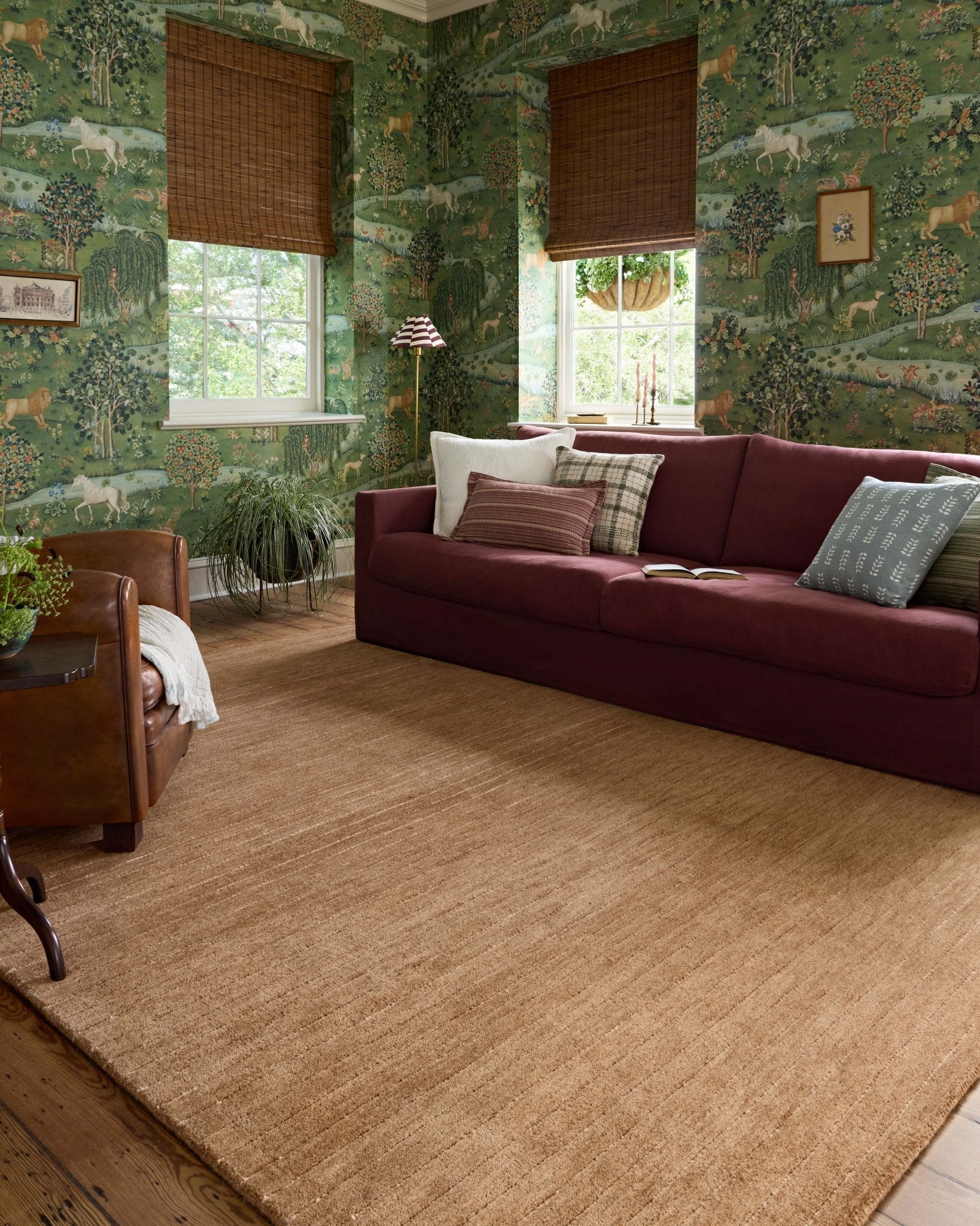 Chris Loves Julia x Loloi Henry Rust / Natural 18" x 18" Sample Rug White Cliff Studio Area Rugs