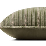 Chris Loves Julia x Loloi Howie Green / Natural 22'' x 22'' Cover Only White Cliff Studio Throw Pillows