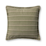 Chris Loves Julia x Loloi Howie Green / Natural 22'' x 22'' Cover Only White Cliff Studio Throw Pillows