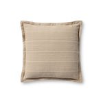 Chris Loves Julia x Loloi Howie Natural 18'' x 18'' Cover Only White Cliff Studio Throw Pillows
