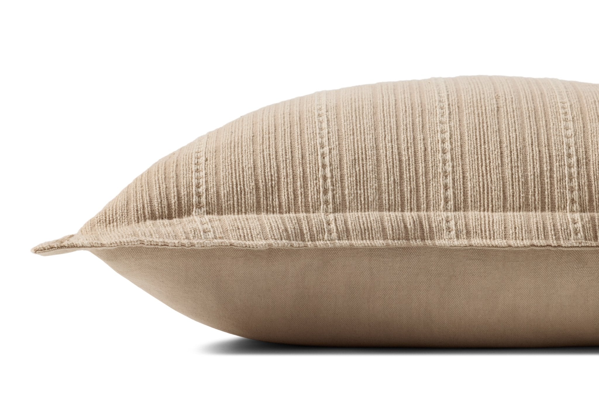 Chris Loves Julia x Loloi Howie Natural 18'' x 18'' Cover Only White Cliff Studio Throw Pillows