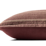 Chris Loves Julia x Loloi Howie Wine / Natural 13'' x 21'' Cover Only White Cliff Studio Throw Pillows