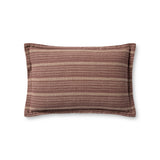Chris Loves Julia x Loloi Howie Wine / Natural 13'' x 21'' Cover Only White Cliff Studio Throw Pillows