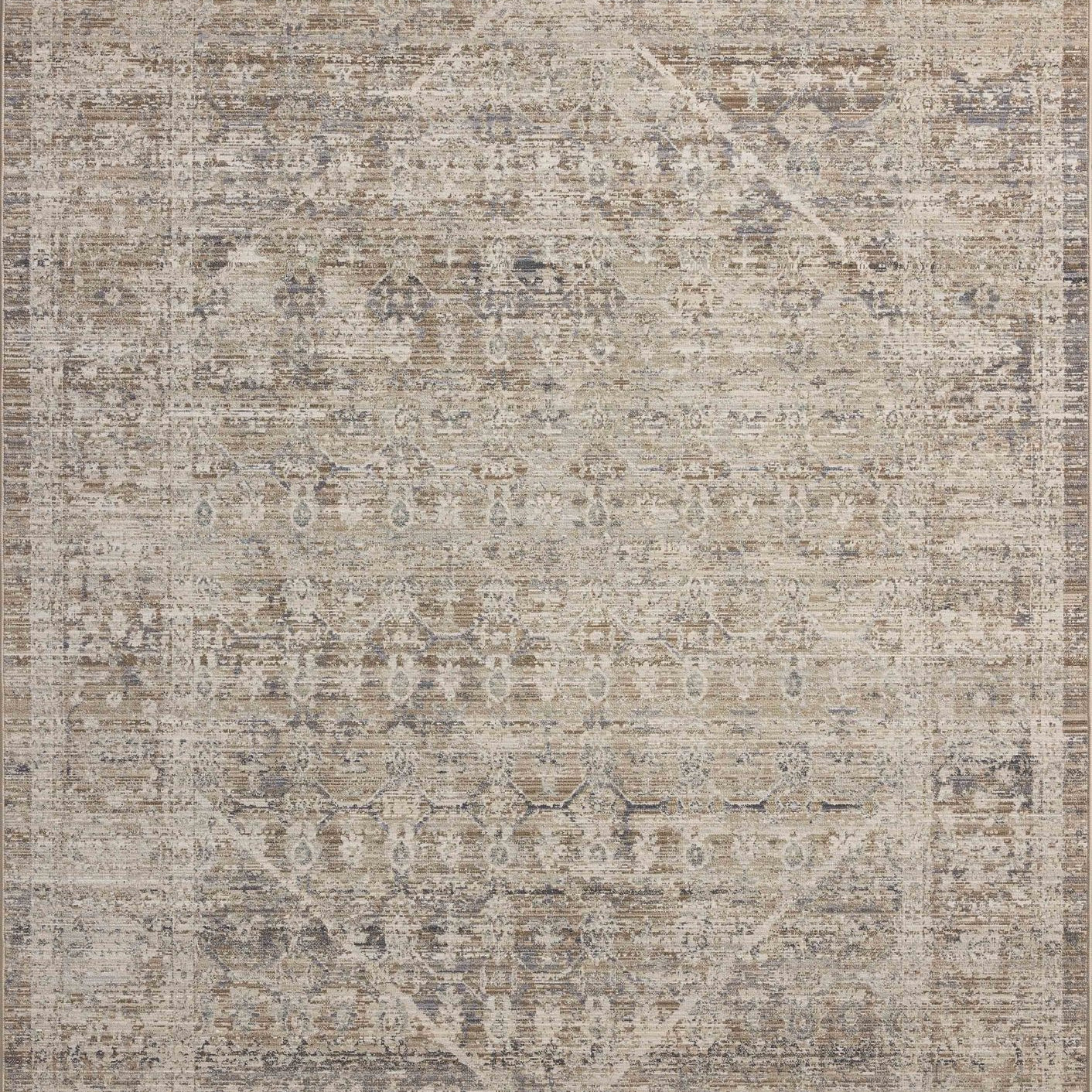 Chris Loves Julia x Loloi Ida Slate / Natural 11' - 6" x 15' - 6" Area Rug White Cliff Studio Area Rugs