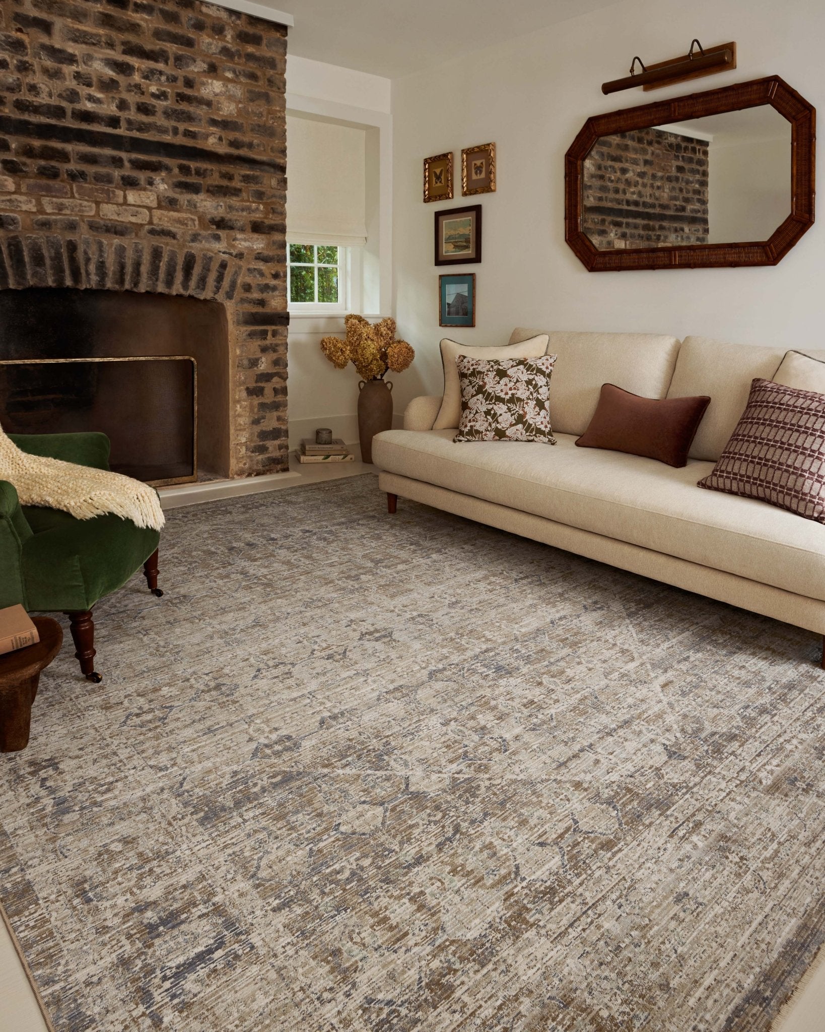 Chris Loves Julia x Loloi Ida Slate / Natural 11' - 6" x 15' - 6" Area Rug White Cliff Studio Area Rugs