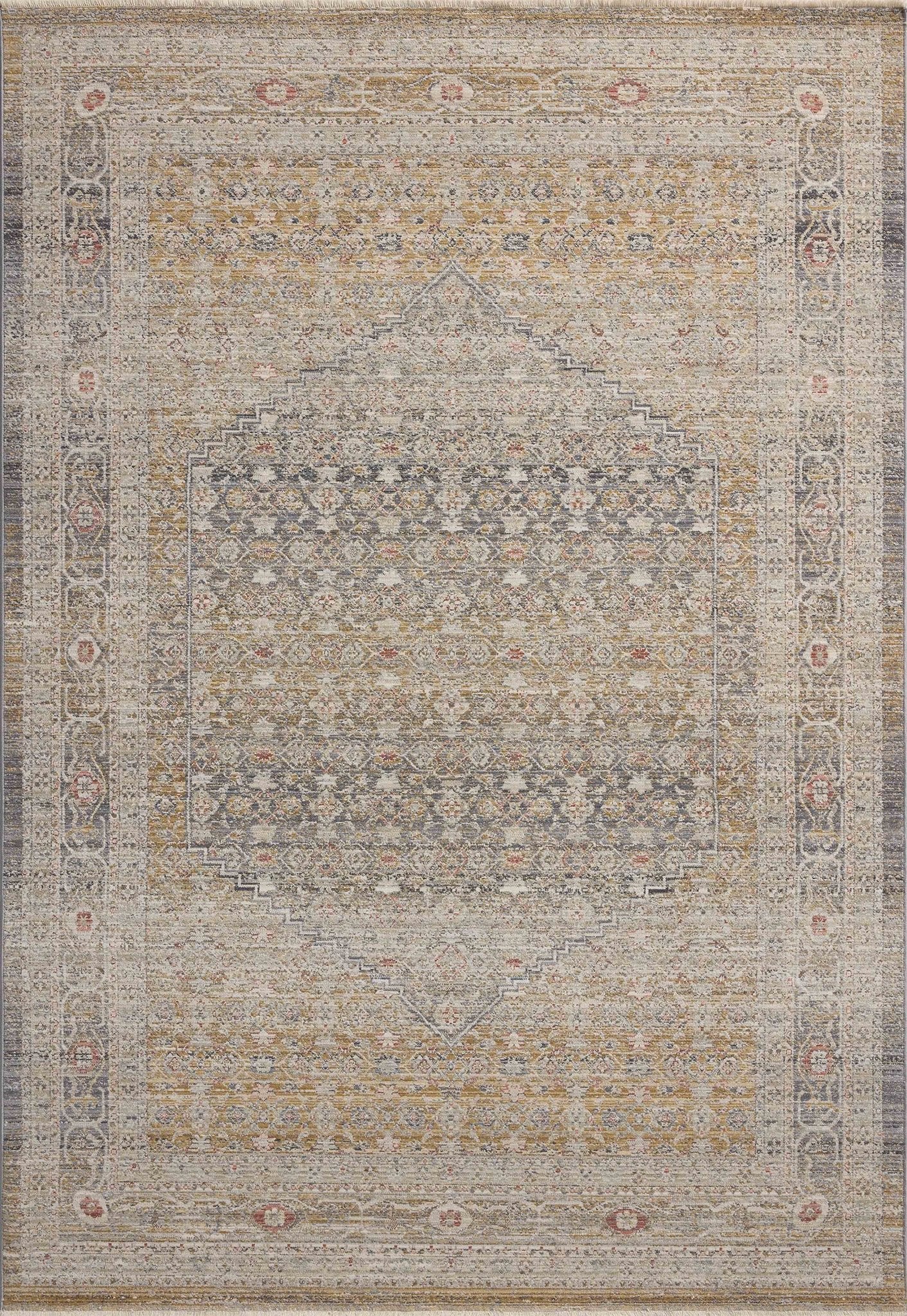 Chris Loves Julia x Loloi Ida Stone / Gold 11' - 6" x 15' - 6" Area Rug White Cliff Studio Area Rugs