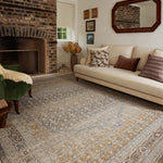 Chris Loves Julia x Loloi Ida Stone / Gold 11' - 6" x 15' - 6" Area Rug White Cliff Studio Area Rugs