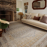 Chris Loves Julia x Loloi Ida Stone / Gold 11' - 6" x 15' - 6" Area Rug White Cliff Studio Area Rugs