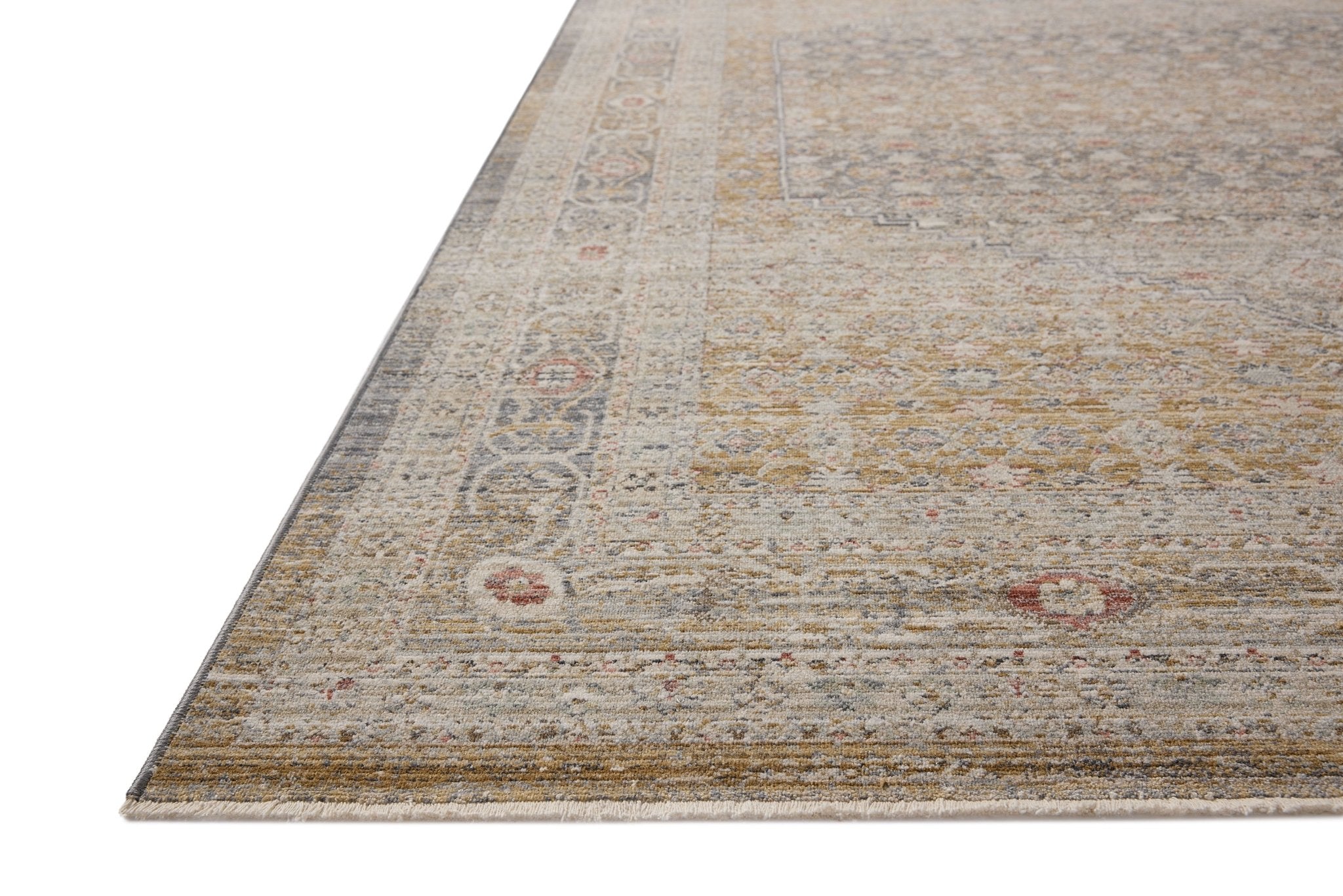 Chris Loves Julia x Loloi Ida Stone / Gold 11' - 6" x 15' - 6" Area Rug White Cliff Studio Area Rugs