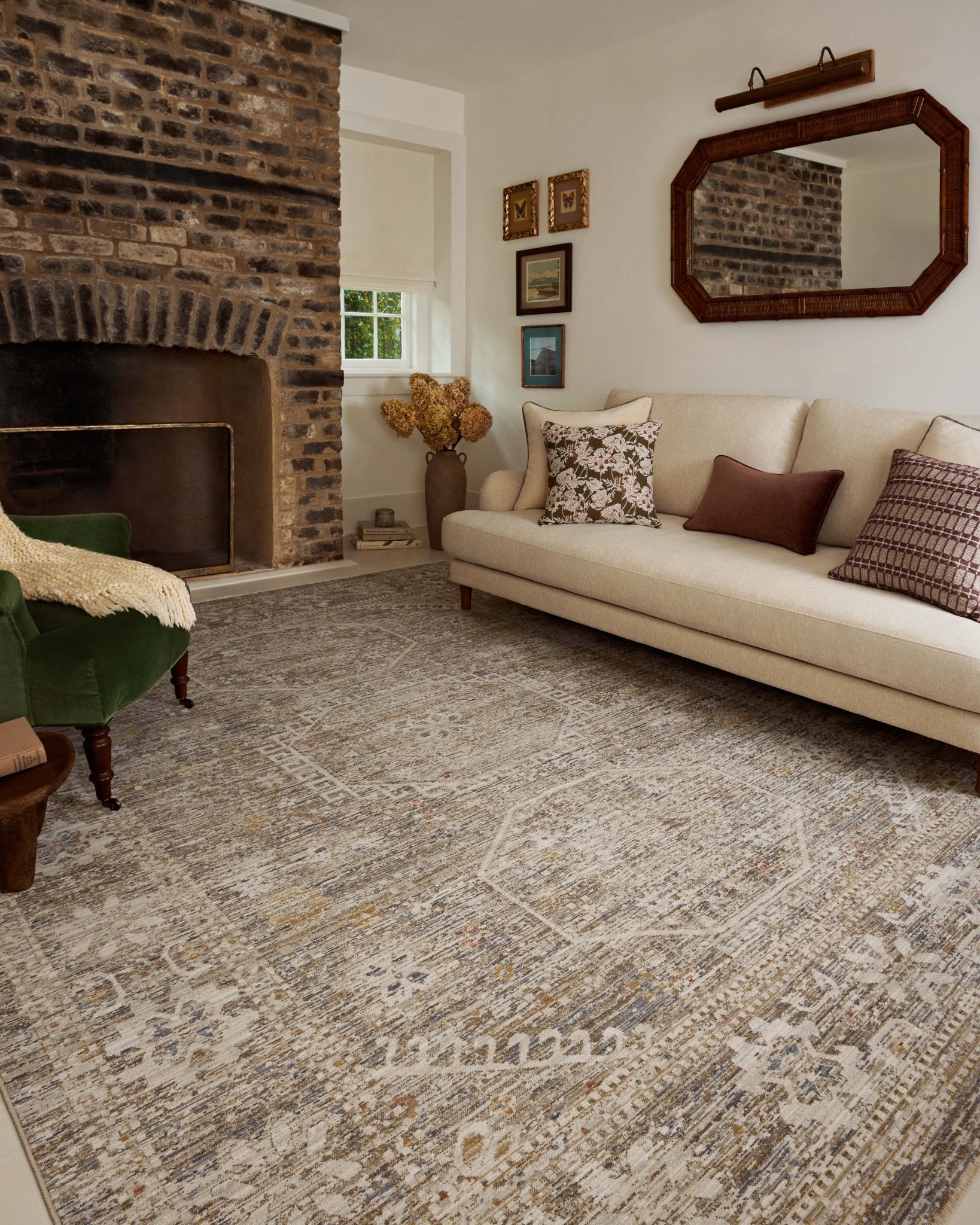 Chris Loves Julia x Loloi Ida Taupe / Multi 11' - 6" x 15' - 6" Area Rug White Cliff Studio Area Rugs