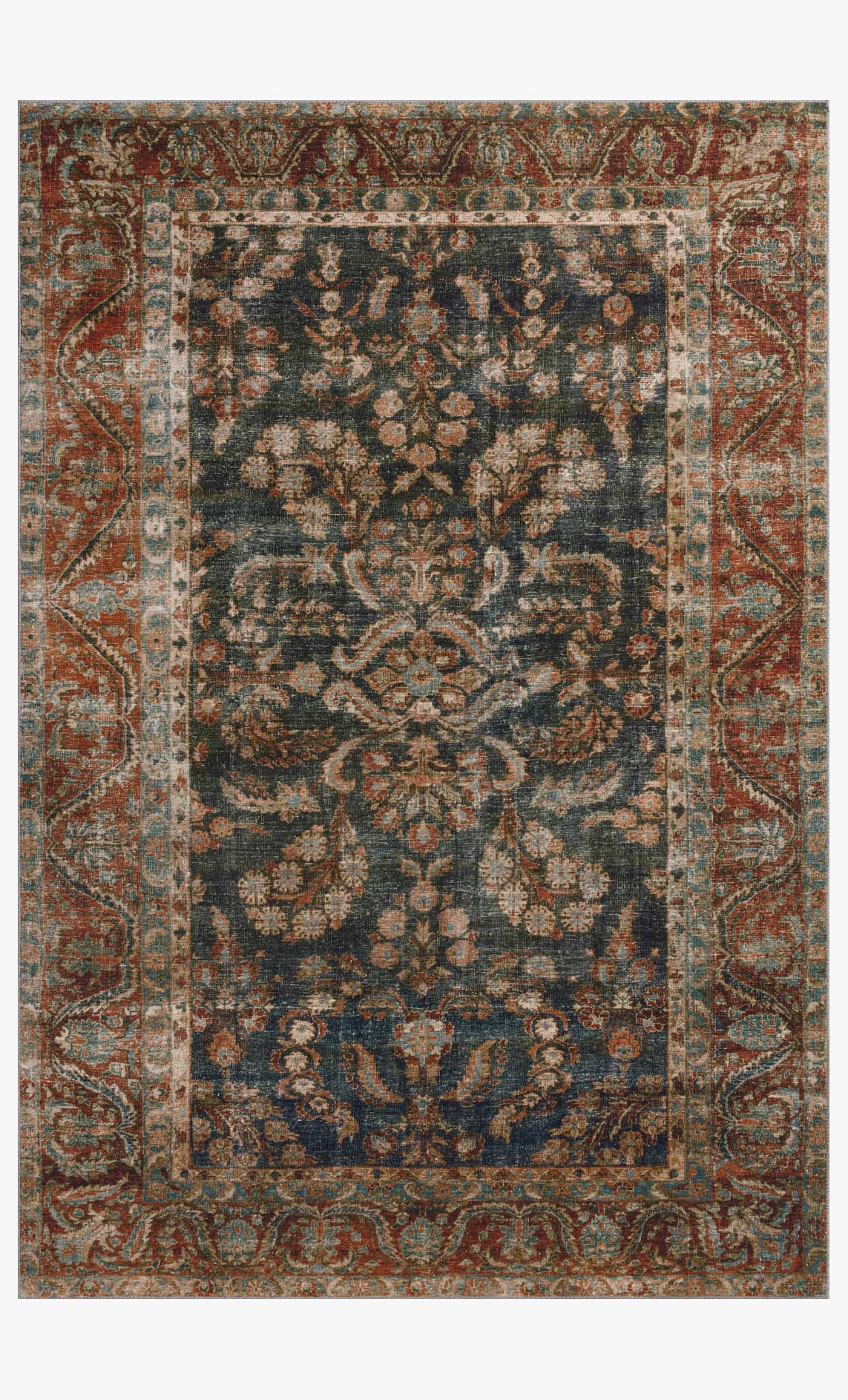 Chris Loves Julia x Loloi Jules Ocean / Spice Rug White Cliff Studio Area Rugs