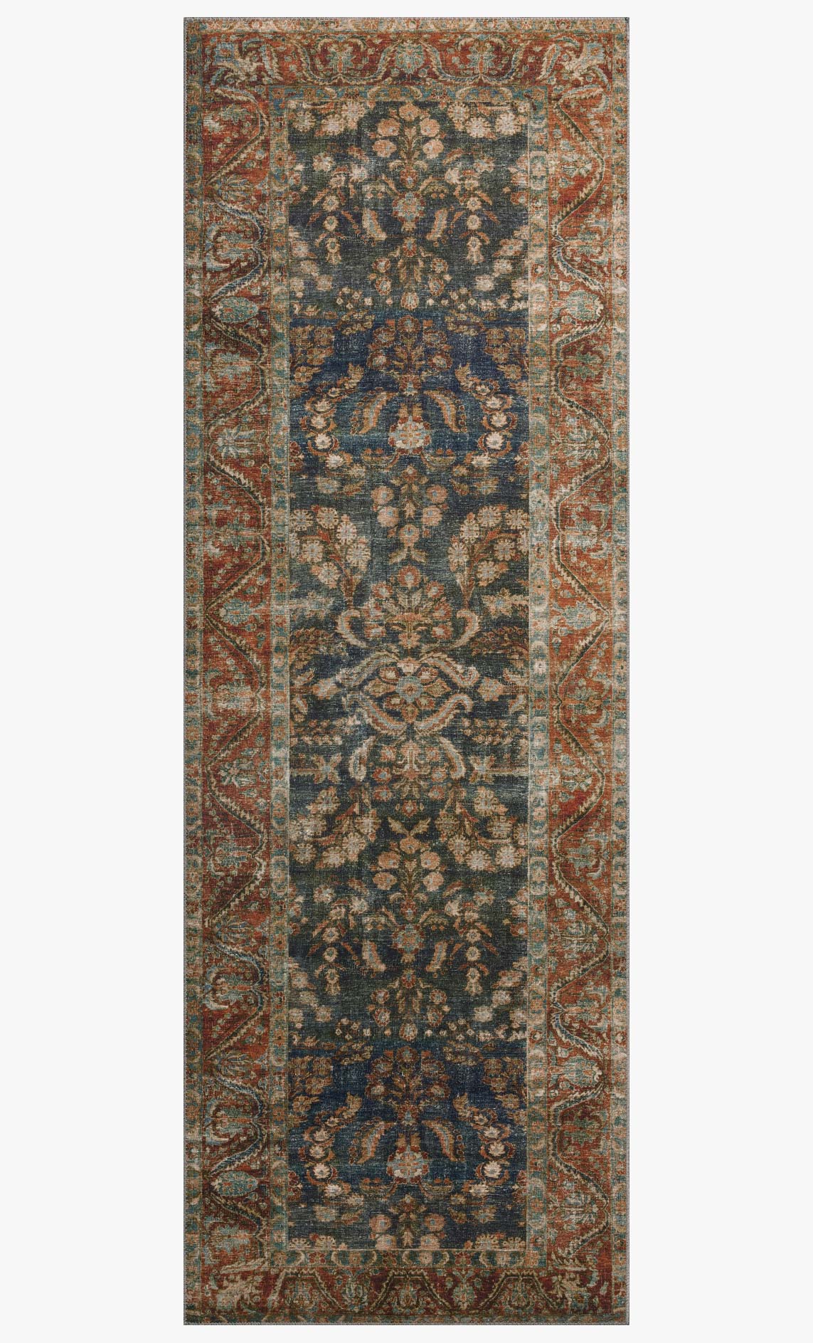 Chris Loves Julia x Loloi Jules Ocean / Spice Rug White Cliff Studio Area Rugs