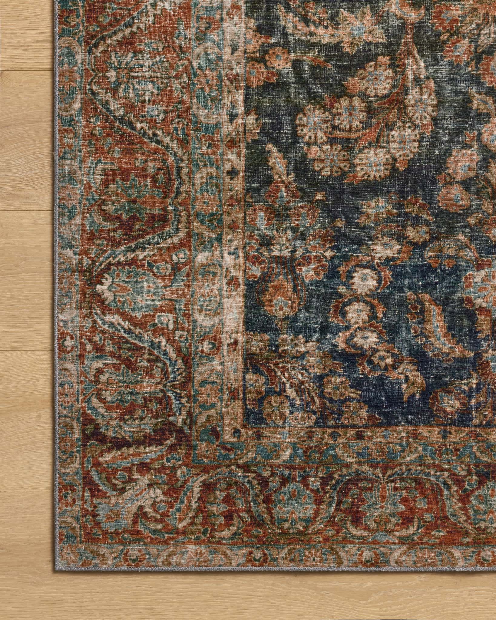 Chris Loves Julia x Loloi Jules Ocean / Spice Rug White Cliff Studio Area Rugs