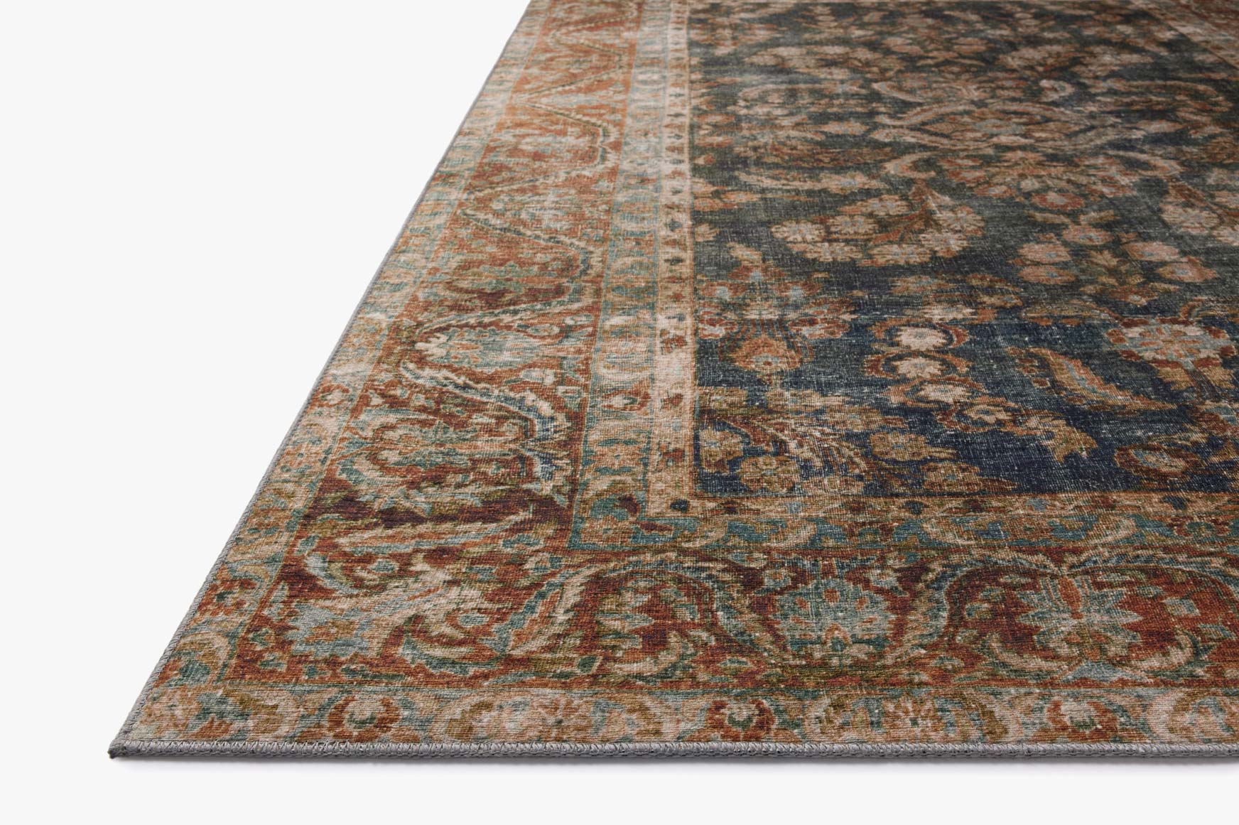 Chris Loves Julia x Loloi Jules Ocean / Spice Rug White Cliff Studio Area Rugs