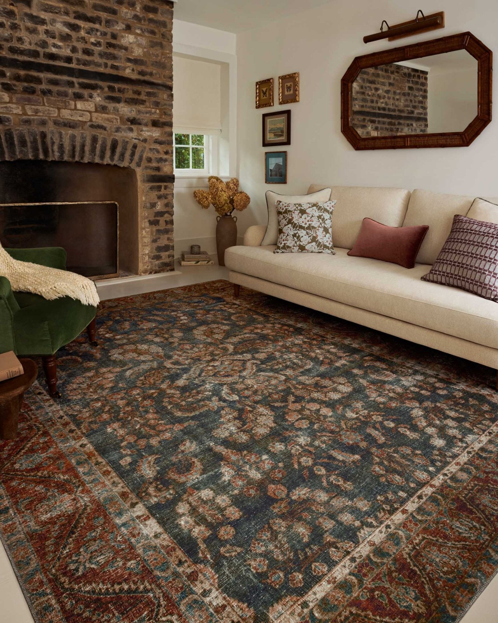 Chris Loves Julia x Loloi Jules Ocean / Spice Rug White Cliff Studio Area Rugs