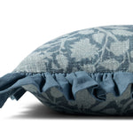 Chris Loves Julia x Loloi Kathleen Blue 18'' x 18'' Cover Only White Cliff Studio Throw Pillows