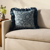 Chris Loves Julia x Loloi Kathleen Blue 18'' x 18'' Cover Only White Cliff Studio Throw Pillows
