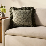 Chris Loves Julia x Loloi Kathleen Green 18'' x 18'' Cover Only White Cliff Studio Throw Pillows