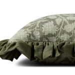 Chris Loves Julia x Loloi Kathleen Green 18'' x 18'' Cover Only White Cliff Studio Throw Pillows