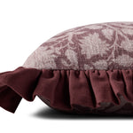 Chris Loves Julia x Loloi Kathleen Wine 18'' x 18'' Cover Only White Cliff Studio Throw Pillows