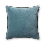 Chris Loves Julia x Loloi Liza Blue 22'' x 22'' Cover Only Pillow White Cliff Studio Throw Pillows