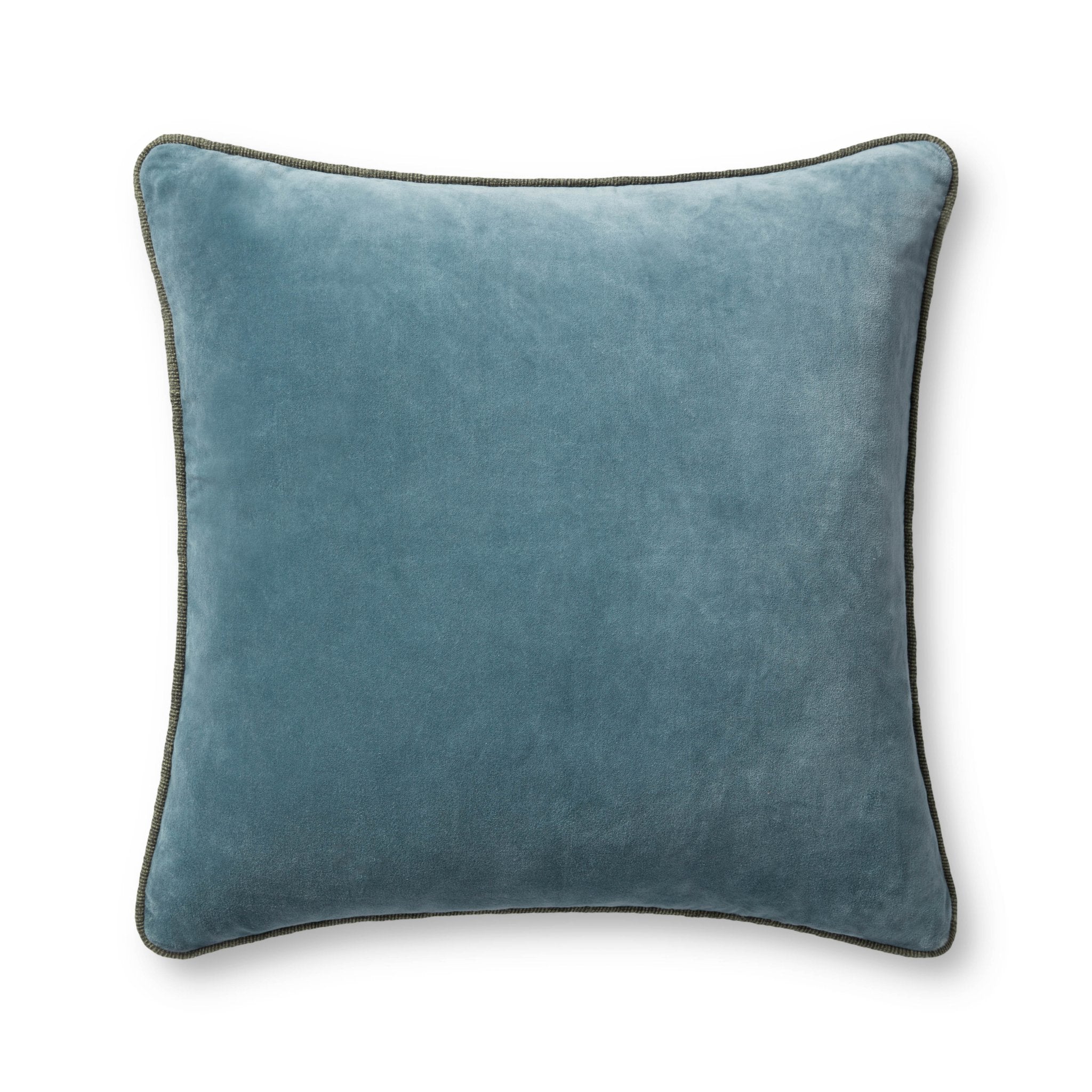 Chris Loves Julia x Loloi Liza Blue 22'' x 22'' Cover Only Pillow White Cliff Studio Throw Pillows