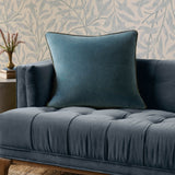 Chris Loves Julia x Loloi Liza Blue 22'' x 22'' Cover Only Pillow White Cliff Studio Throw Pillows