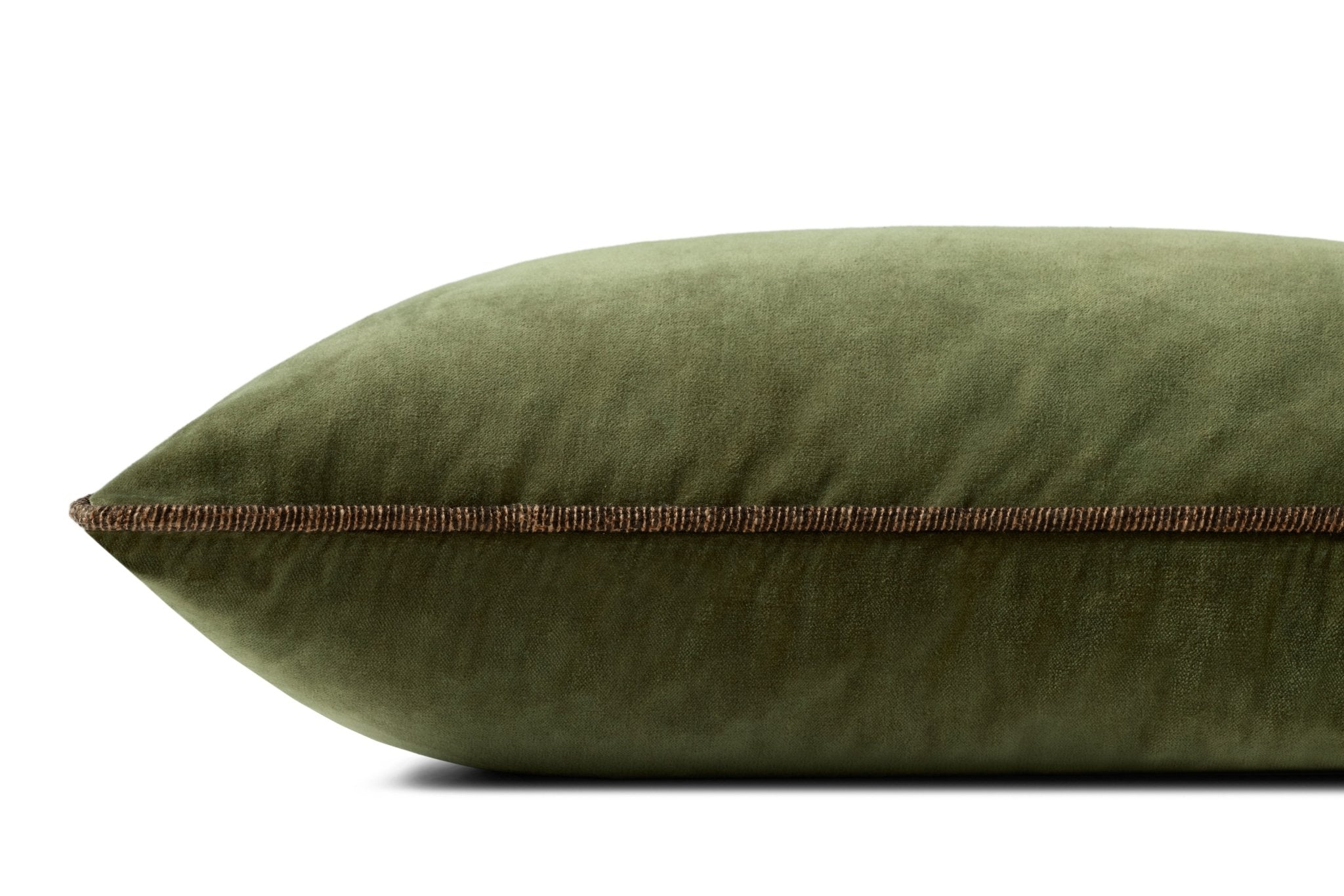 Chris Loves Julia x Loloi Liza Dark Green 13'' x 35'' Cover Only White Cliff Studio Throw Pillows