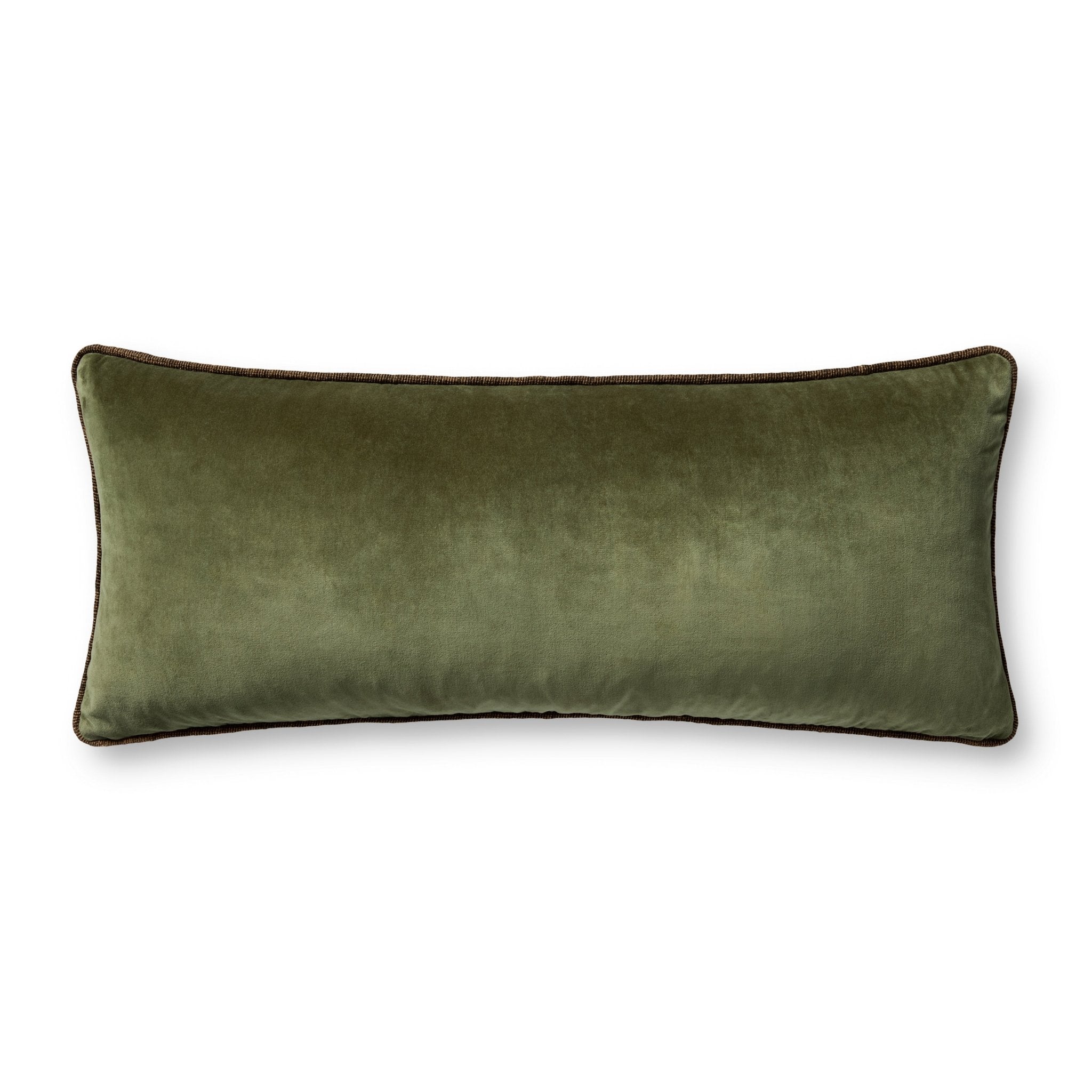 Chris Loves Julia x Loloi Liza Dark Green 13'' x 35'' Cover Only White Cliff Studio Throw Pillows