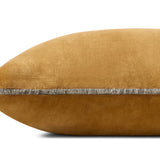 Chris Loves Julia x Loloi Liza Gold 13'' x 21'' Cover Only Pillow White Cliff Studio Throw Pillows