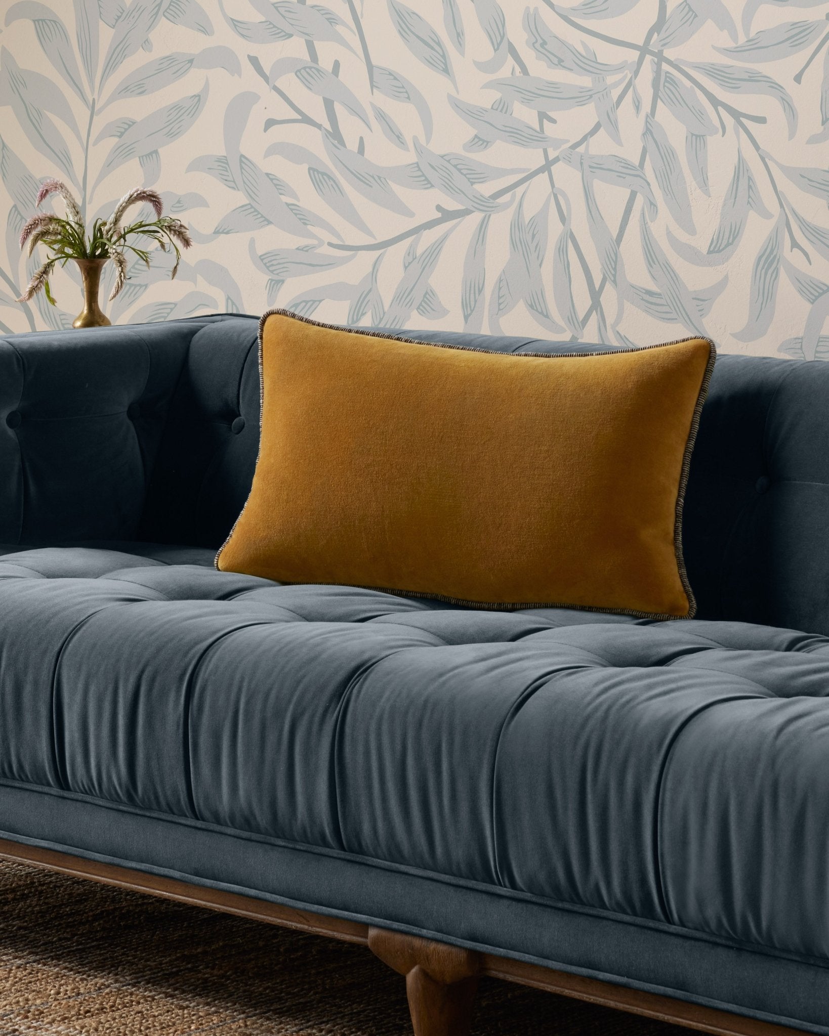 Chris Loves Julia x Loloi Liza Gold 13'' x 21'' Cover Only Pillow White Cliff Studio Throw Pillows