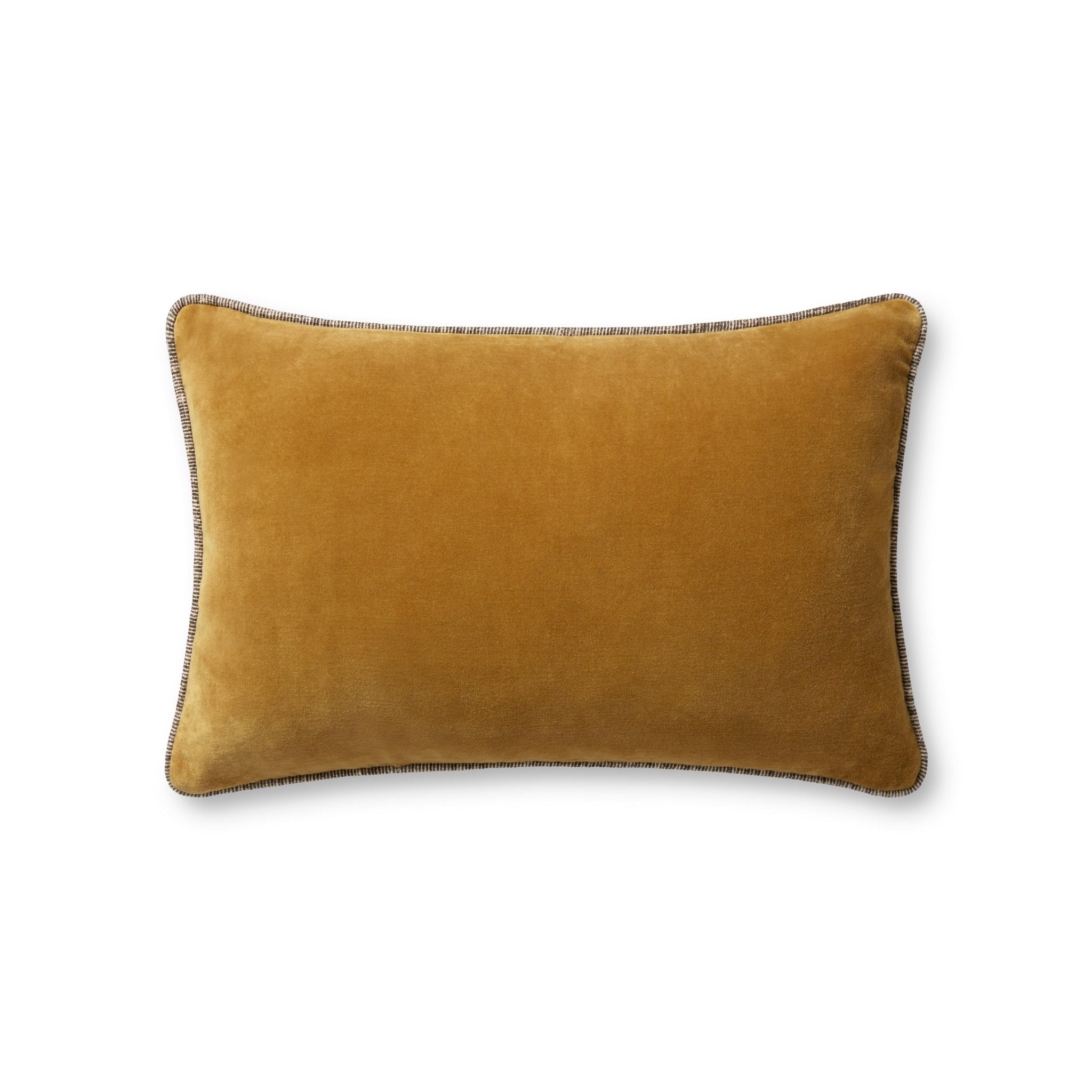 Chris Loves Julia x Loloi Liza Gold 13'' x 21'' Cover Only Pillow White Cliff Studio Throw Pillows