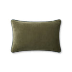Chris Loves Julia x Loloi Liza Green 16'' x 26'' Cover Only Pillow White Cliff Studio Throw Pillows