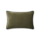 Chris Loves Julia x Loloi Liza Green 16'' x 26'' Cover Only Pillow White Cliff Studio Throw Pillows