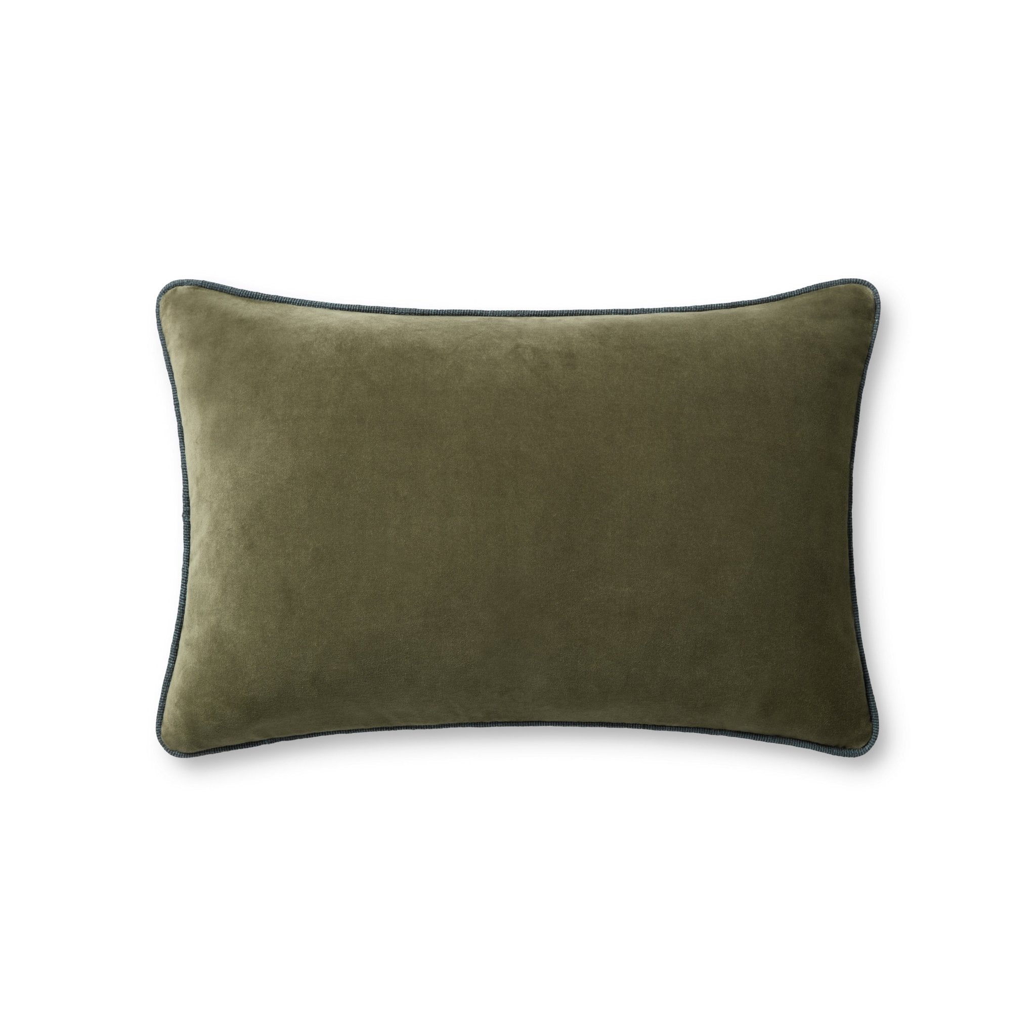 Chris Loves Julia x Loloi Liza Green 16'' x 26'' Cover Only Pillow White Cliff Studio Throw Pillows