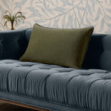 Chris Loves Julia x Loloi Liza Green 16'' x 26'' Cover Only Pillow White Cliff Studio Throw Pillows