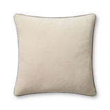 Chris Loves Julia x Loloi Liza Ivory 22'' x 22'' Cover Only Pillow White Cliff Studio Throw Pillows