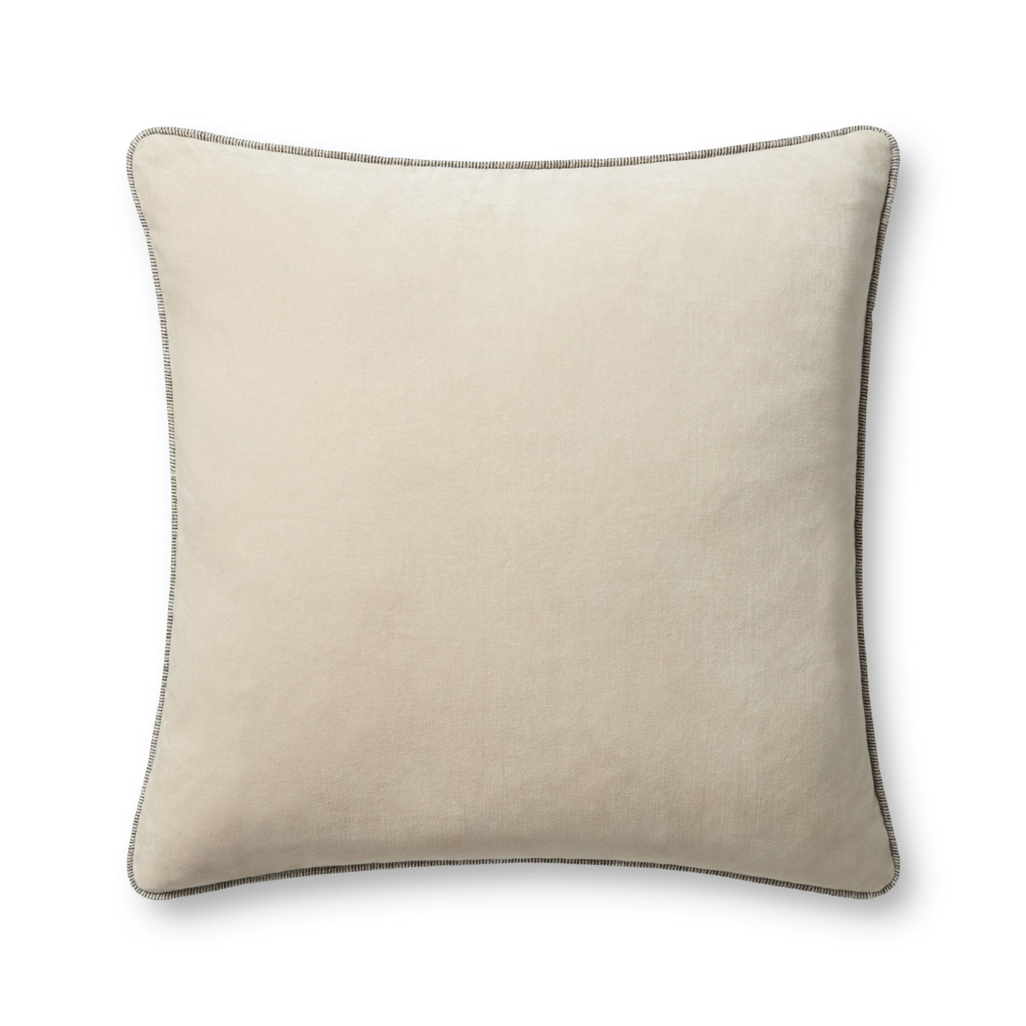 Chris Loves Julia x Loloi Liza Ivory 22'' x 22'' Cover Only Pillow White Cliff Studio Throw Pillows