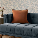 Chris Loves Julia x Loloi Liza Rust 18'' x 18'' Cover w/Down Pillow White Cliff Studio Throw Pillows