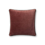 Chris Loves Julia x Loloi Liza Wine 18'' x 18'' Cover Only White Cliff Studio Throw Pillows