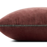 Chris Loves Julia x Loloi Liza Wine 18'' x 18'' Cover Only White Cliff Studio Throw Pillows