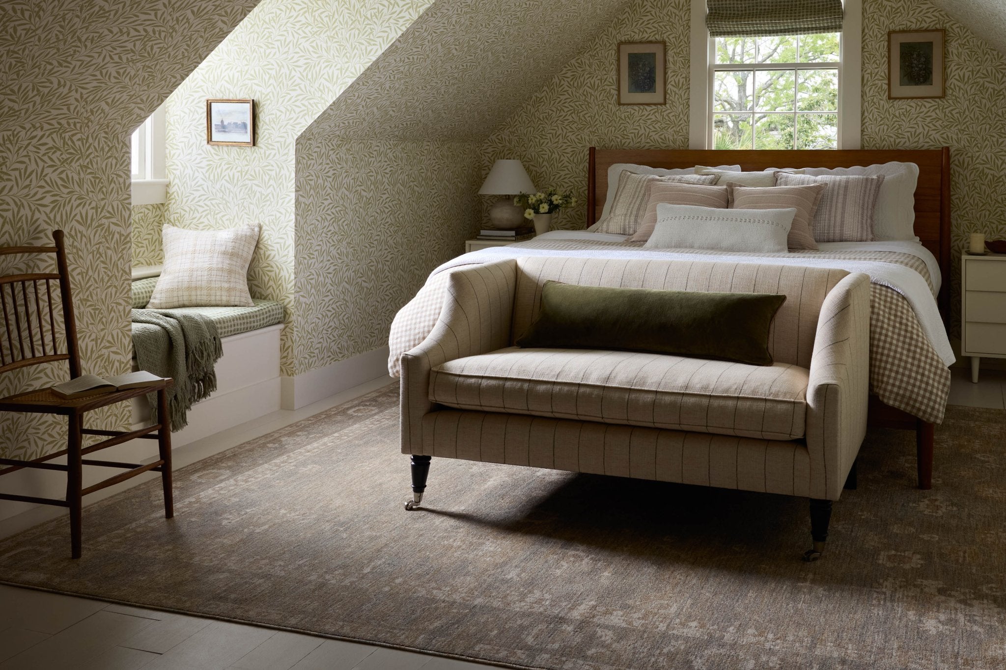 Chris Loves Julia x Loloi Louisa Lagoon / Ivory 11' - 6" x 15' - 7" Area Rug White Cliff Studio Area Rugs