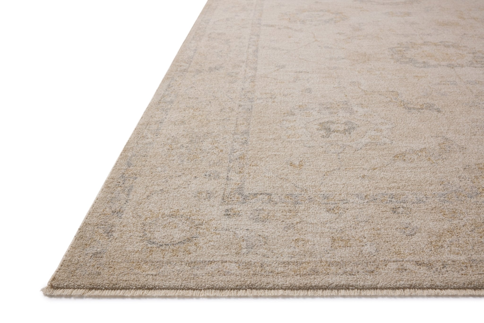 Chris Loves Julia x Loloi Louisa Oatmeal / Slate 11' - 6" x 15' - 7" Area Rug White Cliff Studio Area Rugs