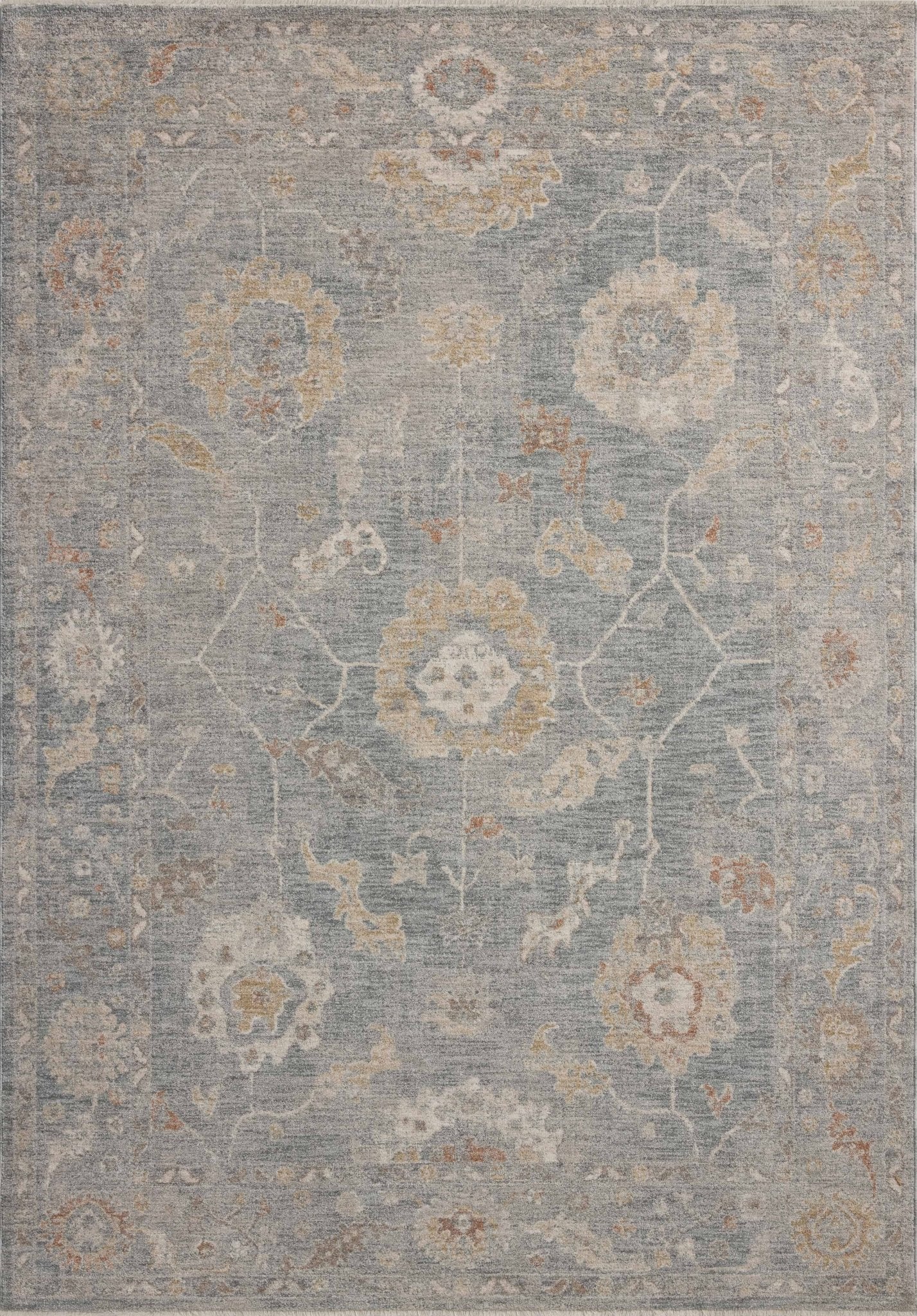 Chris Loves Julia x Loloi Louisa Ocean / Sunset 11' - 6" x 15' - 7" Area Rug White Cliff Studio Area Rugs