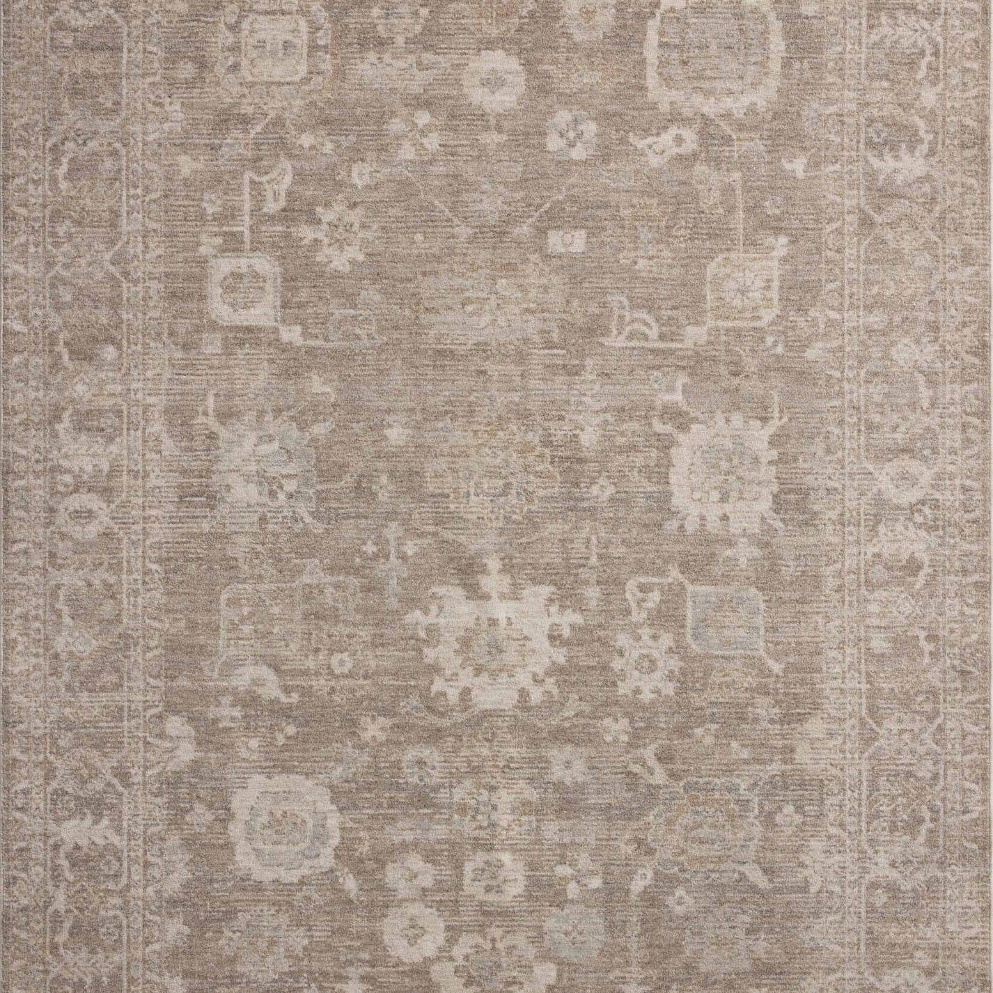 Chris Loves Julia x Loloi Louisa Taupe / Ivory 11' - 6" x 15' - 7" Area Rug White Cliff Studio Area Rugs