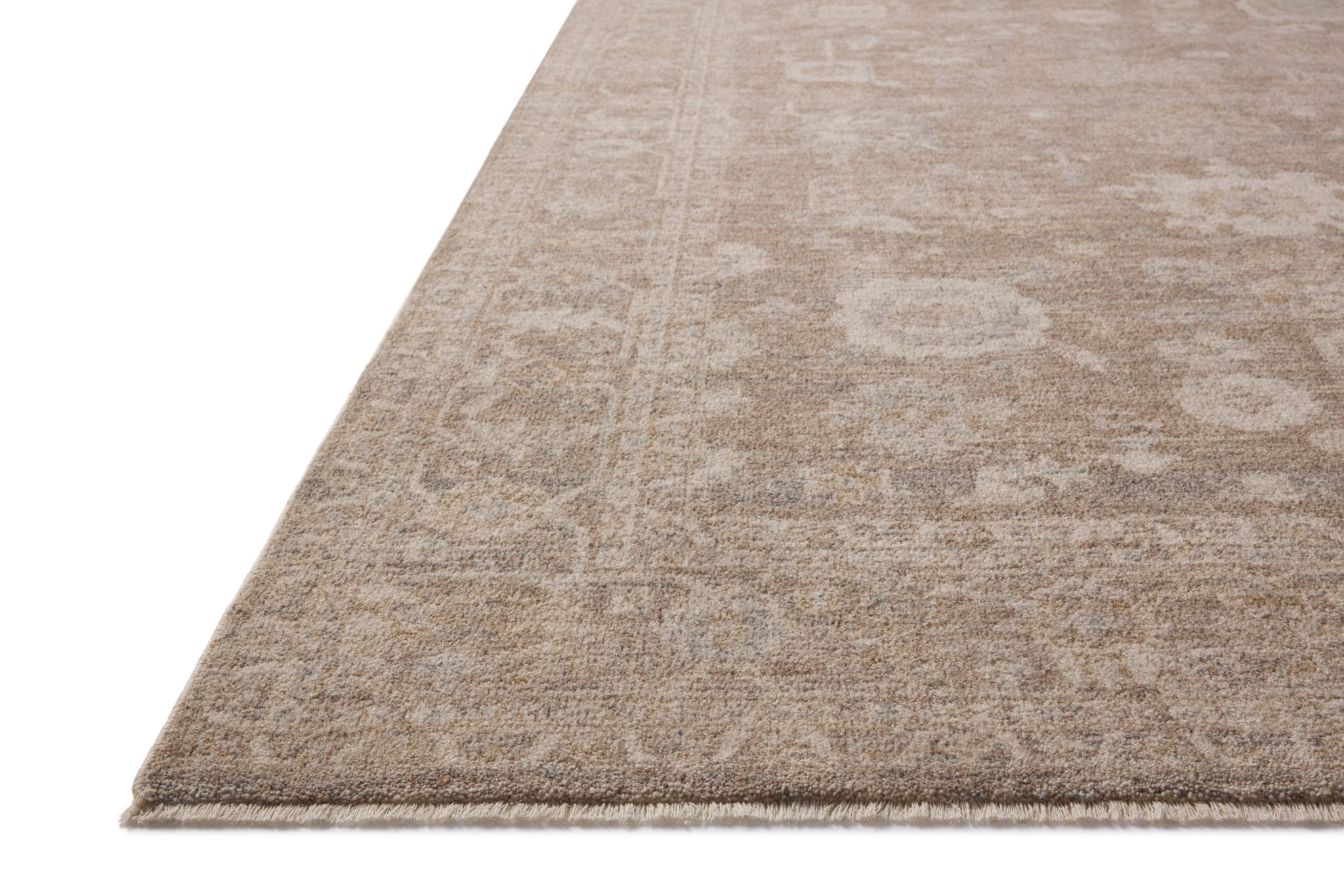 Chris Loves Julia x Loloi Louisa Taupe / Ivory 11' - 6" x 15' - 7" Area Rug White Cliff Studio Area Rugs